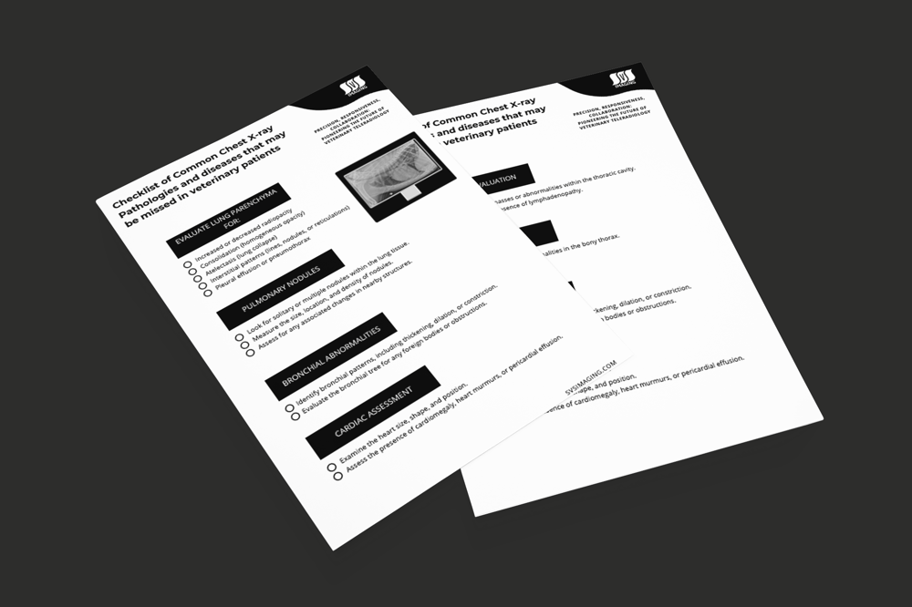 Thumbnail - Checklist of Common Chest X-ray Pathologies and diseases that may be missed in veterinary patients