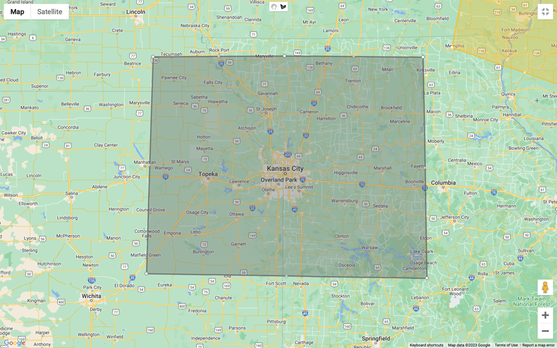 Kansas City Territory Map