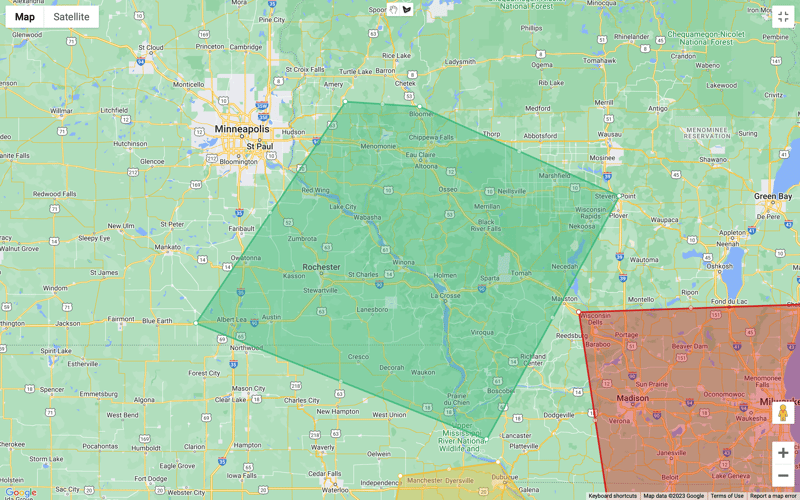 Northwest Wisconsin Territory Map